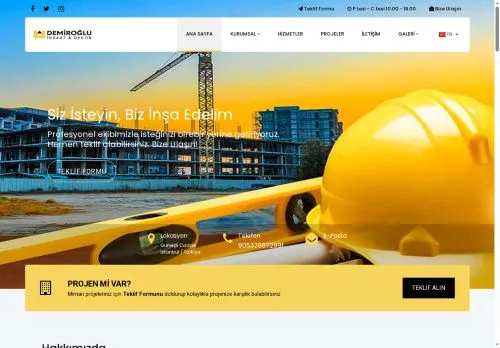 demirogluinsaatdekor.com.tr Masaüstü Görünüm