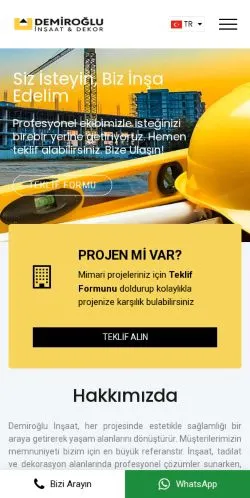 demirogluinsaatdekor.com.tr Mobil Görünüm