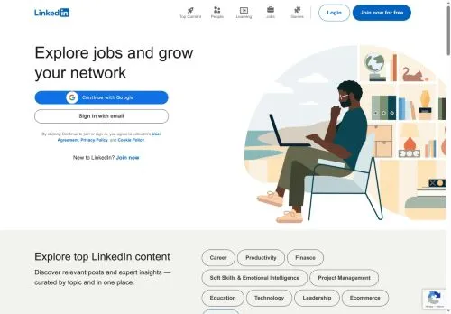 linkedin.com Masaüstü Görünüm