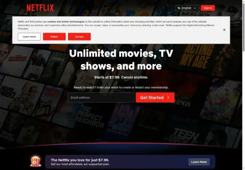 netflix.com Masaüstü Görünüm
