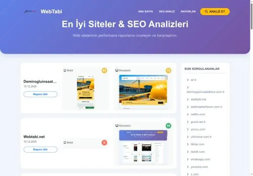 webtabi.net Masaüstü Görünüm
