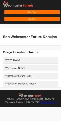 wf.tr Mobil Görünüm