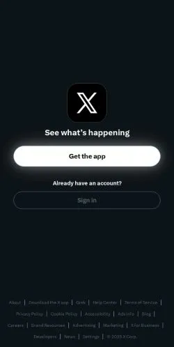 x.com Mobil Görünüm